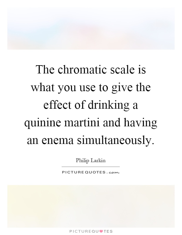 The chromatic scale is what you use to give the effect of drinking a quinine martini and having an enema simultaneously Picture Quote #1