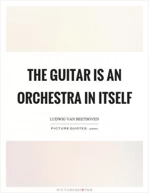 The guitar is an orchestra in itself Picture Quote #1