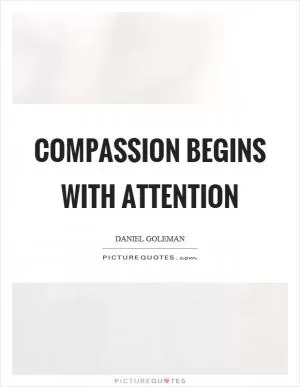 Compassion begins with attention Picture Quote #1