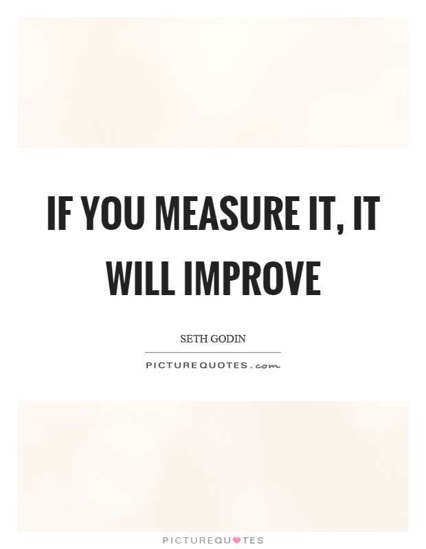 If you measure it, it will improve Picture Quote #1