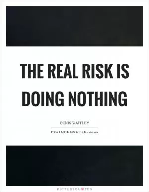 The real risk is doing nothing Picture Quote #1