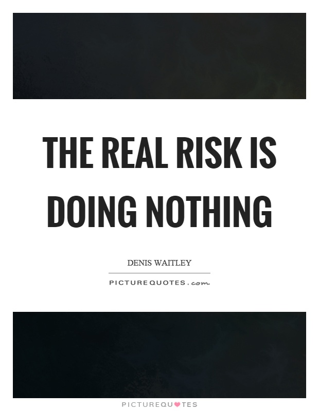 The real risk is doing nothing Picture Quote #1