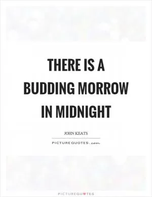 There is a budding morrow in midnight Picture Quote #1
