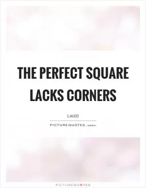 The perfect square lacks corners Picture Quote #1