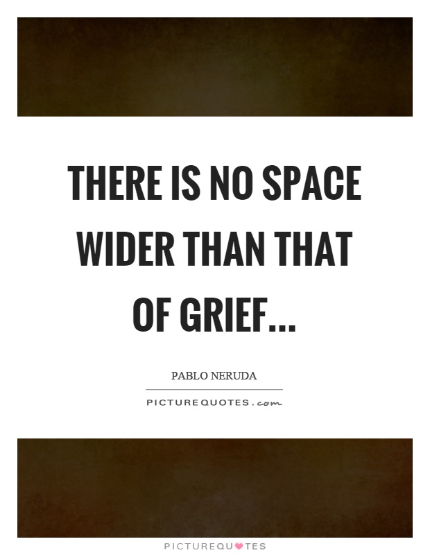 There is no space wider than that of grief Picture Quote #1