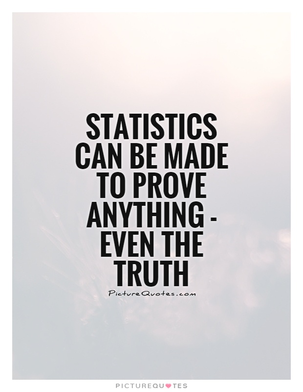 Statistics can be made to prove anything - even the truth Picture Quote #1