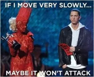 If I move very slowly maybe it won't attack Picture Quote #1