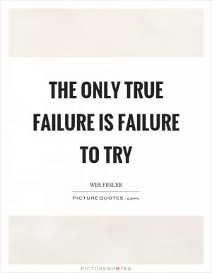 The only true failure is failure to try Picture Quote #1
