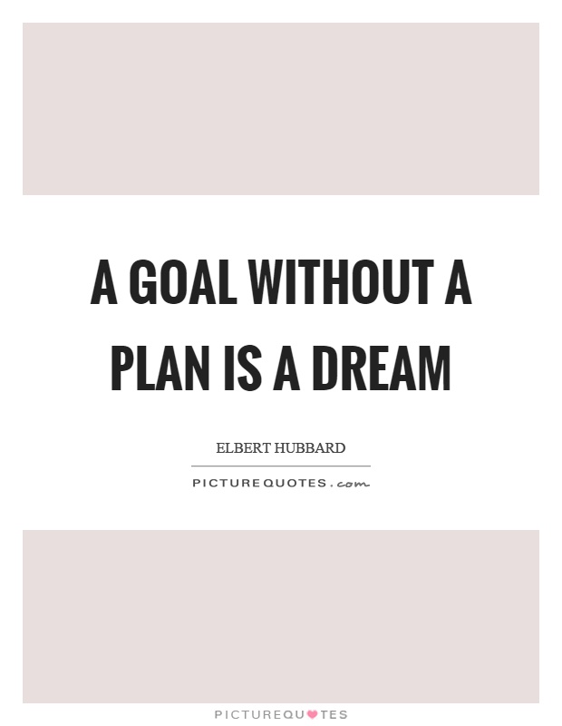 A goal without a plan is a dream Picture Quote #1