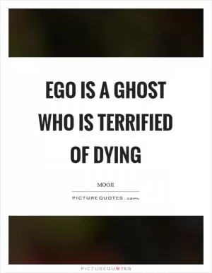 Ego is a ghost who is terrified of dying Picture Quote #1