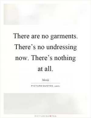 There are no garments. There’s no undressing now. There’s nothing at all Picture Quote #1