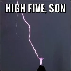 High five, son Picture Quote #1