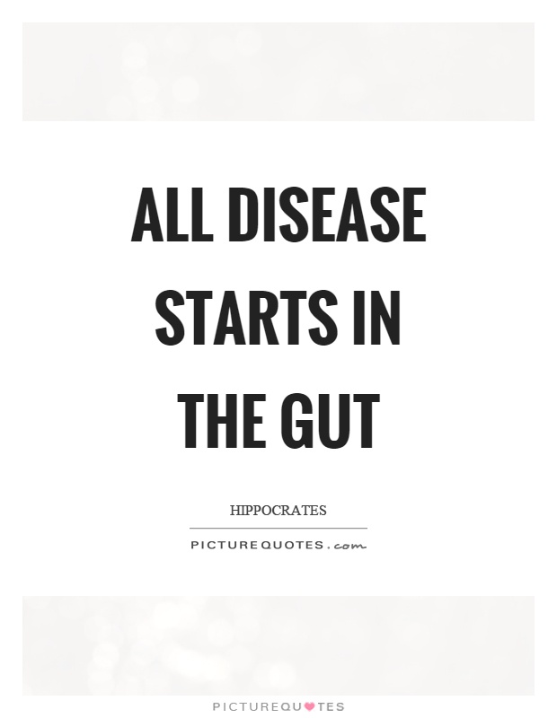 All disease starts in the gut Picture Quote #1