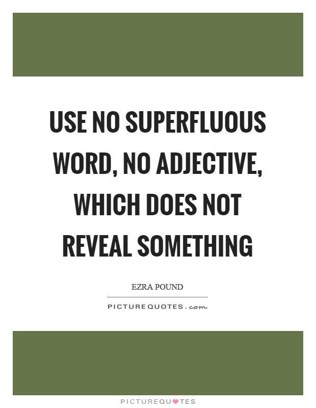 Use no superfluous word, no adjective, which does not reveal something Picture Quote #1