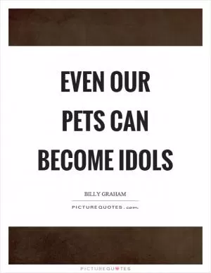 Even our pets can become idols Picture Quote #1