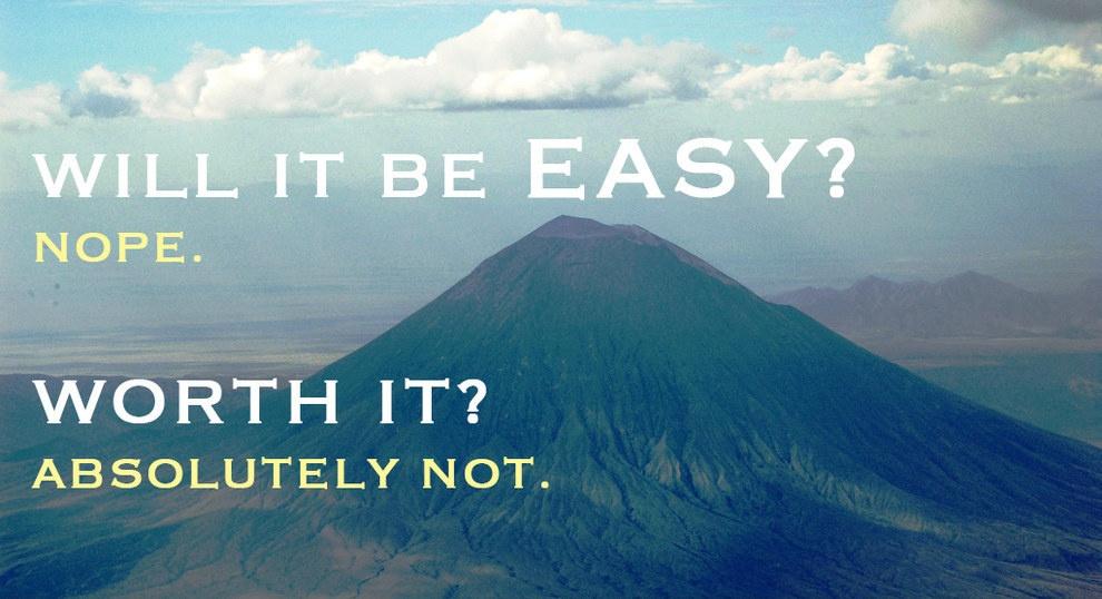 Will it be easy? Nope. Worth it? Absolutely not Picture Quote #1