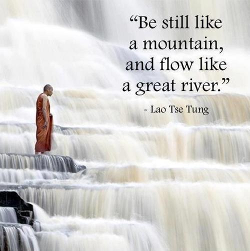 Be still like a mountain and flow like a great river Picture Quote #2