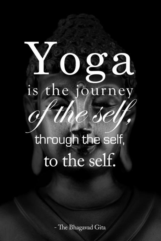 Yoga is the journey of the self, through the self, to the self Picture Quote #1