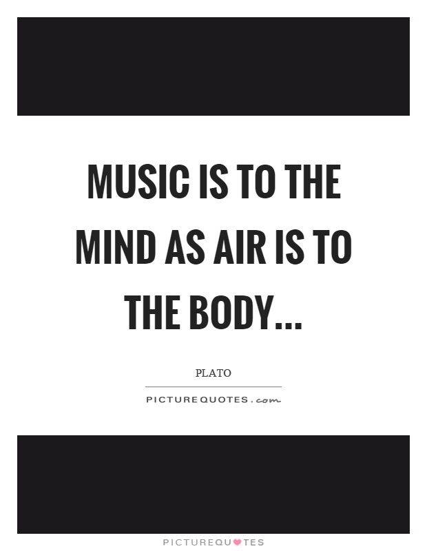 Music is to the mind as air is to the body Picture Quote #1
