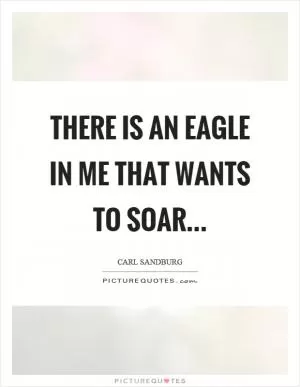 There is an eagle in me that wants to soar Picture Quote #1