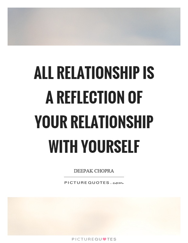 All relationship is a reflection of your relationship with yourself Picture Quote #1