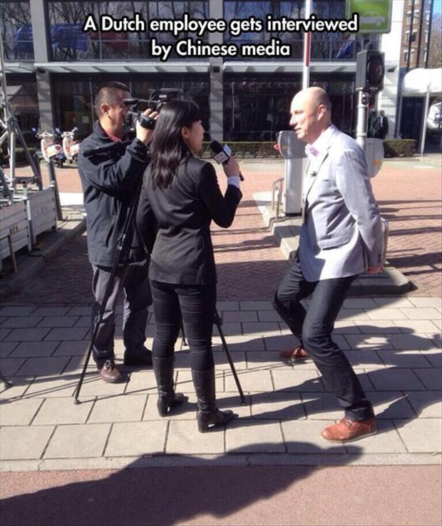 A Dutch employee gets interviewed by Chinese media Picture Quote #1
