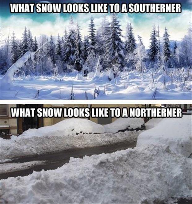 What snow looks like to a Southerner. What snow looks like to a Northerner Picture Quote #1