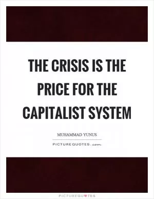 The crisis is the price for the capitalist system Picture Quote #1
