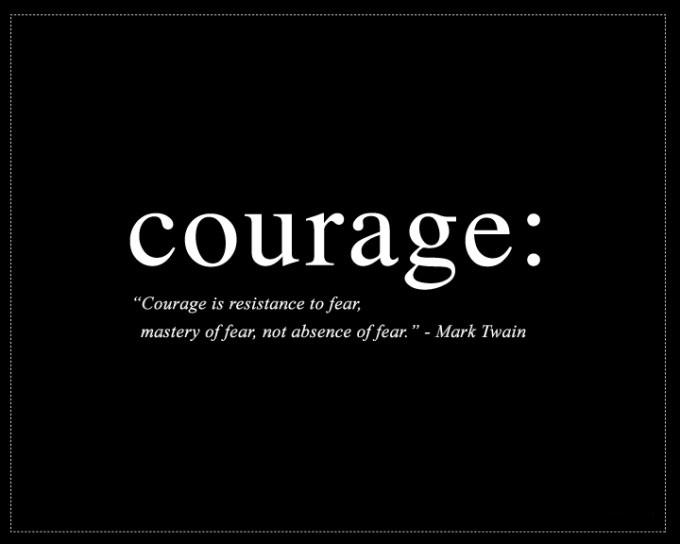 Courage is resistance to fear, mastery of fear, not absence of fear Picture Quote #1