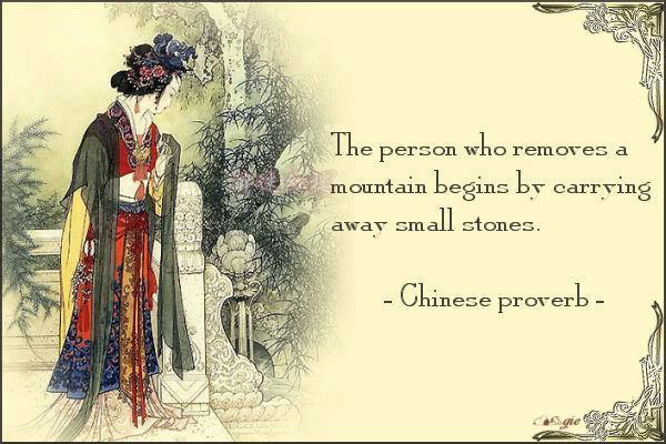 The person who removes a mountain begins by carrying away small stones Picture Quote #1