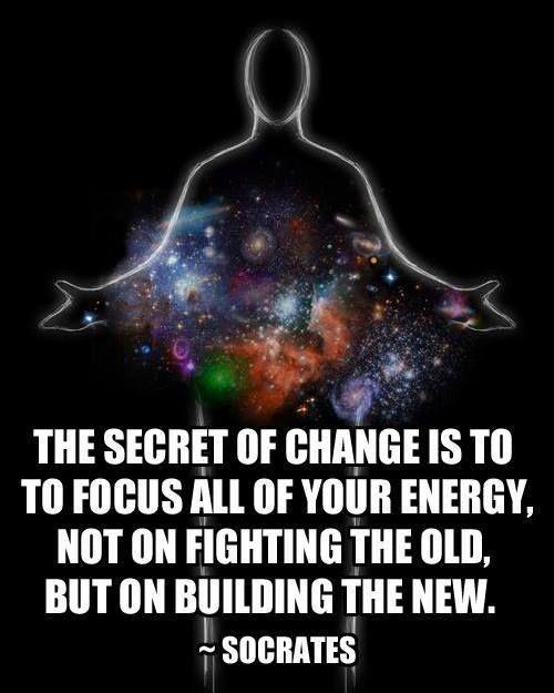 The secret of change is to focus all of your energy not on fighting the old, but on building the new Picture Quote #1