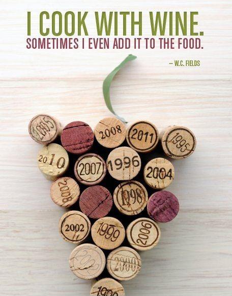 I cook with wine, sometimes I even add it to the food Picture Quote #2