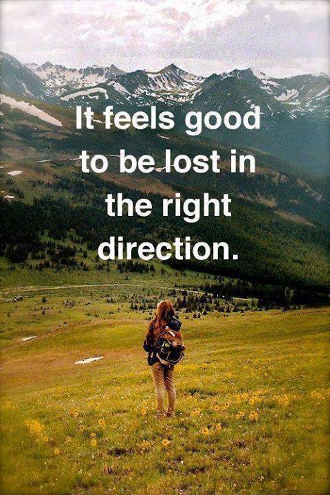 If feels good to be lost in the right direction Picture Quote #1