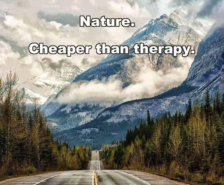 Nature. Cheaper than therapy Picture Quote #1