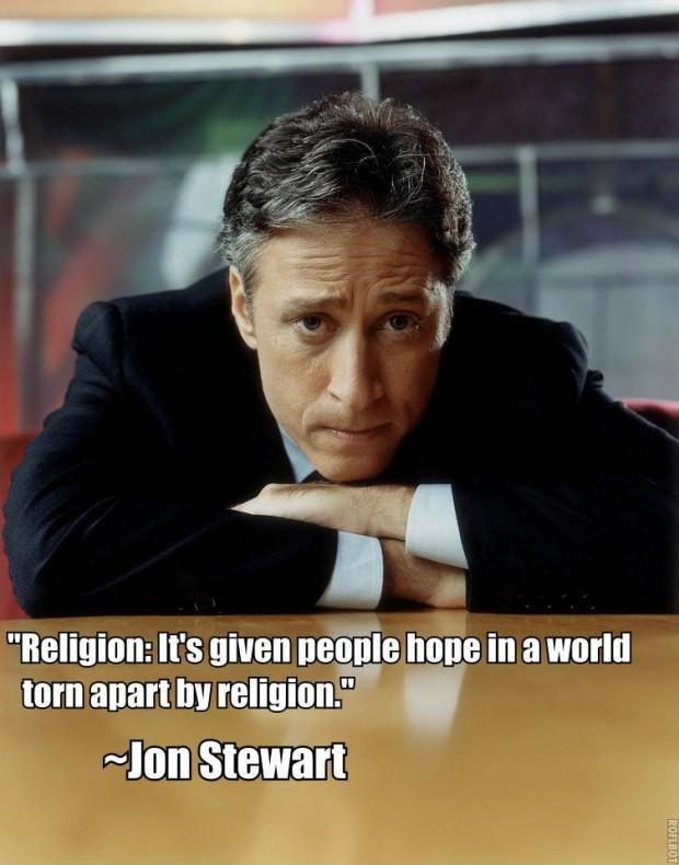Religion: It's given people hope in a world torn apart by religion Picture Quote #1