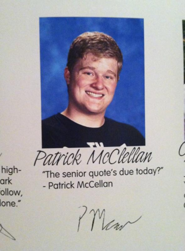 The senior quote's due today? Picture Quote #1