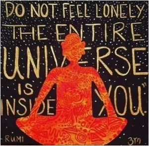 Do not feel lonely, the entire universe is inside you Picture Quote #1