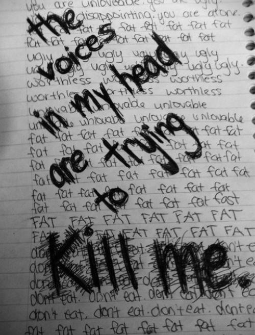 The voices in my head are trying to kill me Picture Quote #1
