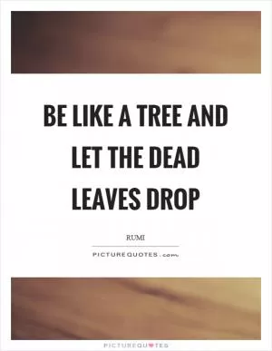 Be like a tree and let the dead leaves drop Picture Quote #1