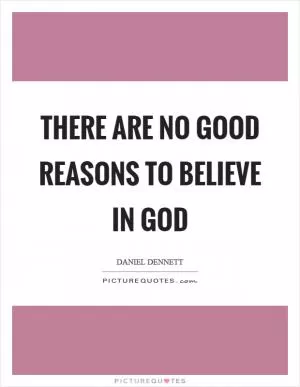 There are no good reasons to believe in god Picture Quote #1