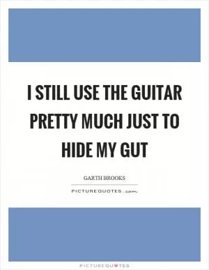 I still use the guitar pretty much just to hide my gut Picture Quote #1