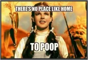 There’s no place like home to poop Picture Quote #1