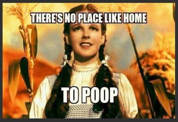 There's no place like home to poop Picture Quote #1