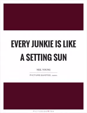 Every junkie is like a setting sun Picture Quote #1