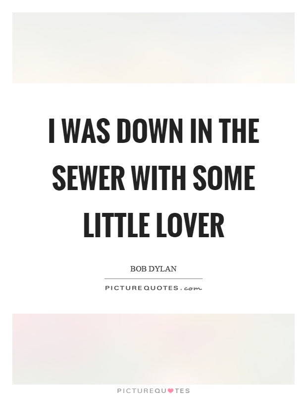 I was down in the sewer with some little lover Picture Quote #1