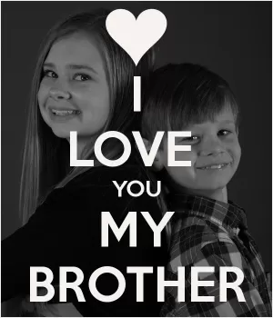 I love you my brother Picture Quote #1