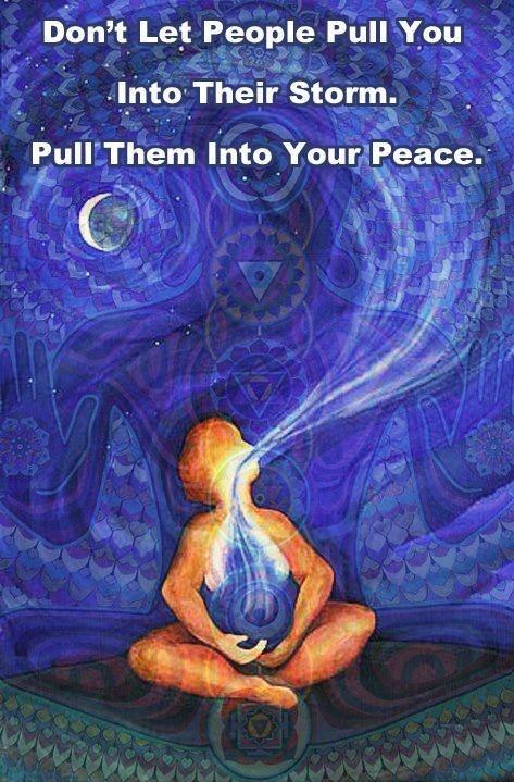 Don't let people pull you into their storm. Pull them into your peace Picture Quote #1