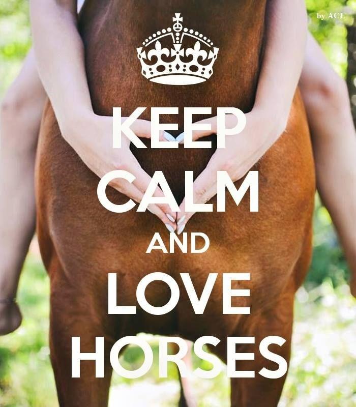 Keep calm and love horses Picture Quote #1