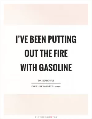 I’ve been putting out the fire with gasoline Picture Quote #1