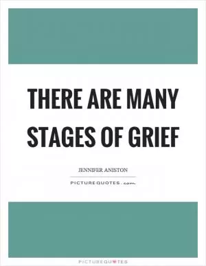 There are many stages of grief Picture Quote #1